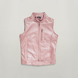 G-STAR Outlet Y2K Leather Vest Pink
