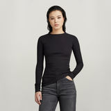 G-STAR Outlet Slim Rib Top Black