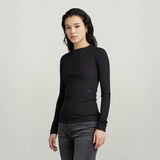 G-STAR Outlet Slim Rib Top Black