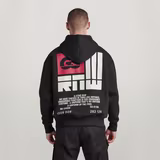 G-STAR Outlet GS Raw Back Graphic Loose Hoodie Black