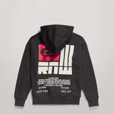 G-STAR Outlet GS Raw Back Graphic Loose Hoodie Black