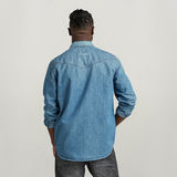 G-STAR Outlet Camisa Unisex Premium Dakota Regular Evergreen Azul intermedio