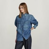 G-STAR Outlet Camisa Unisex Premium Dakota Regular Evergreen Azul intermedio