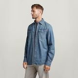 G-STAR Outlet 3301 Regular Shirt Evergreen Medium blue