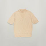 G-STAR Outlet Core Mock Neck Knitted Top Beige