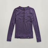 G-STAR Outlet Essential Henley Slim Top Purple