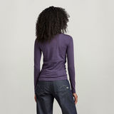 G-STAR Outlet Essential Henley Slim Top Purple