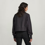 G-STAR Outlet Sudadera Vintage Cropped Logo Loose Gris