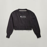 G-STAR Outlet Sudadera Vintage Cropped Logo Loose Gris