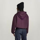 G-STAR Outlet Sudadera Sleeve Graphic Cropped Loose Morado