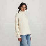 G-STAR Outlet Loose Turtle Knitted Sweater Beige