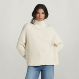 G-STAR Outlet Loose Turtle Knitted Sweater Beige
