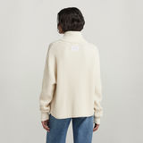 G-STAR Outlet Loose Turtle Knitted Sweater Beige