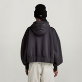 G-STAR Outlet Oversized Cropped Hoodie Grey