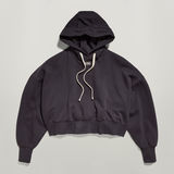 G-STAR Outlet Oversized Cropped Hoodie Grey