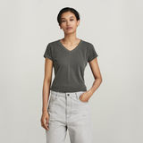 G-STAR Outlet Eyben Slim V-Neck Top Grey