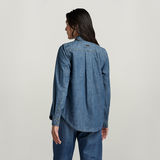 G-STAR Outlet Flap Pocket Shirt Evergreen Medium blue