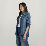 G-STAR Outlet Flap Pocket Shirt Evergreen Medium blue