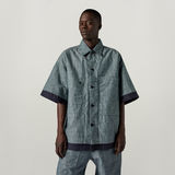 G-STAR Outlet Camisa Unisex GSRR Reversible Boxy Azul oscuro