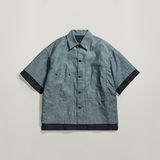 G-STAR Outlet Camisa Unisex GSRR Reversible Boxy Azul oscuro