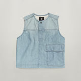 G-STAR Outlet Premium Cropped Shirt Sleeveless Light blue