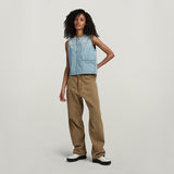 G-STAR Outlet Premium Cropped Shirt Sleeveless Light blue