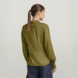 G-STAR Outlet Fitted Officer Shirt Green