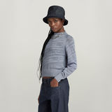 G-STAR Outlet Pointelle Text Knitted Sweater Grey