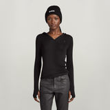 G-STAR Outlet Hooded Slim Knitted Sweater Black