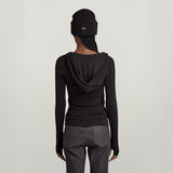 G-STAR Outlet Hooded Slim Knitted Sweater Black