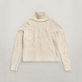 G-STAR Outlet Loose Turtle Knitted Sweater Beige