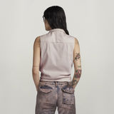 G-STAR Outlet Y2K Sleeveless Shirt Beige