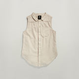 G-STAR Outlet Y2K Sleeveless Shirt Beige