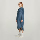 G-STAR Outlet Long Western Shirt Dress Evergreen Medium blue