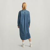 G-STAR Outlet Long Western Shirt Dress Evergreen Medium blue