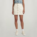 G-STAR Outlet Button Skirt White