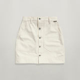G-STAR Outlet Button Skirt White
