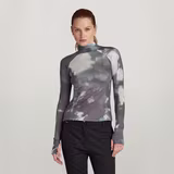 G-STAR Outlet Blurry Camo Slim Mock Top Multi color