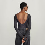 G-STAR Outlet Deep Scoop Slim Body Top Grey
