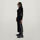 G-STAR Outlet Velvet Slit Dress Black