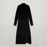 G-STAR Outlet Velvet Slit Dress Black