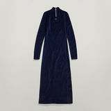 G-STAR Outlet Velvet Slit Dress Dark blue