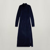 G-STAR Outlet Velvet Slit Dress Dark blue