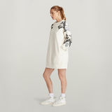 G-STAR Outlet Vestido Sudadera Loose Graphic Beige