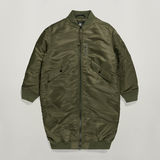 G-STAR Outlet Long Bomber Jacket Green