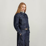 G-STAR Outlet Short Sherpa Jacket Detachable Liner Dark blue