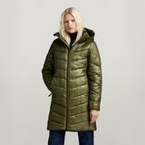 G-STAR Outlet Slim Hooded Long Coat Green