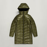 G-STAR Outlet Slim Hooded Long Coat Green