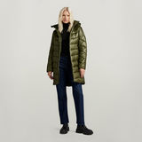 G-STAR Outlet Slim Hooded Long Coat Green