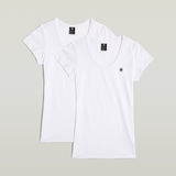 G-STAR Outlet Slim V-Neck Top 2-Pack White